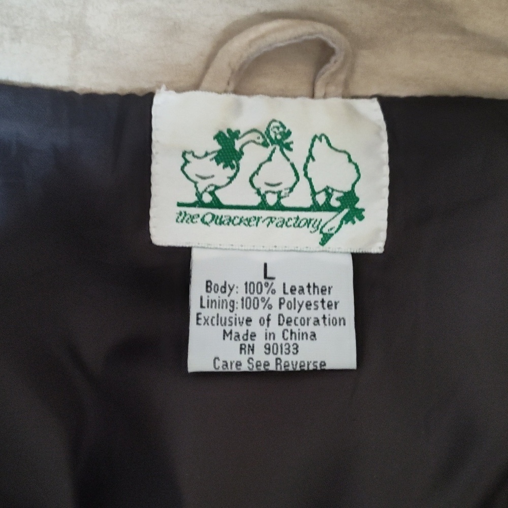 The Quacker Factory Womens Safari Suede Coat w/leather stitching Size Large - Picture 8 of 16